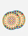 Dolce & Gabbana Set 2 Soup Plates In Fine Porcelain Multicolor Unisex Onesize In Multicolor