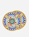 Dolce & Gabbana Set 2 Soup Plates In Fine Porcelain Multicolor Unisex Onesize In Multicolor