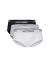 Dolce & Gabbana Set 3 Logo Briefs In Multi