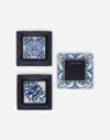 Dolce & Gabbana Porcelain Set Of Three Trays In マルチカラー