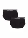 Dolce & Gabbana Pack Of 2 Logo-waistband Boxer Shorts In Black