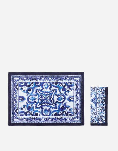 DOLCE & GABBANA SET LINEN PLACEMAT AND NAPKIN
