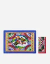 Dolce & Gabbana Set Linen Placemat And Napkin In Multicolor