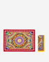 Dolce & Gabbana Set Linen Placemat And Napkin In Multicolor