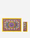 Dolce & Gabbana Set Linen Placemat And Napkin In Multicolor