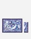 Dolce & Gabbana Set Linen Placemat And Napkin In Multicolor