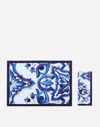 Dolce & Gabbana Set Linen Placemat And Napkin In Multicolor