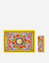 Dolce & Gabbana Set Linen Placemat And Napkin In Multicolor