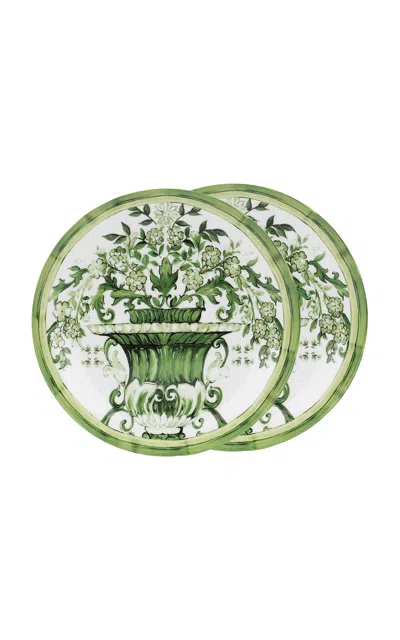 Dolce & Gabbana - Set Of 2 Dinner Plates - Green