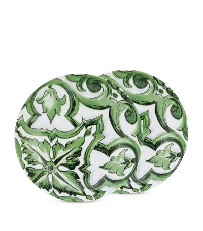 Dolce & Gabbana Set Of 2 Soup Plates (20cm) In Green