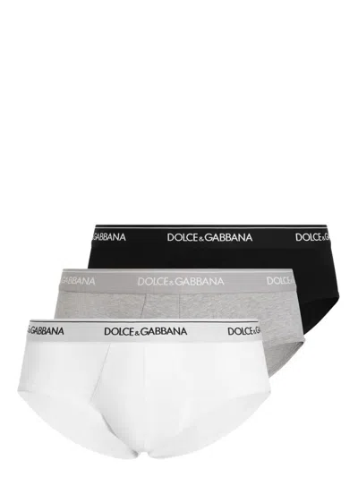 Dolce & Gabbana Set Of 3 Brando Briefs In Multicolour