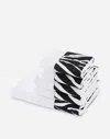 Dolce & Gabbana Set Of Five Terry Cotton Towels In Multicolor