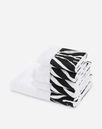 DOLCE & GABBANA SET OF 5 TERRY COTTON  TOWELS