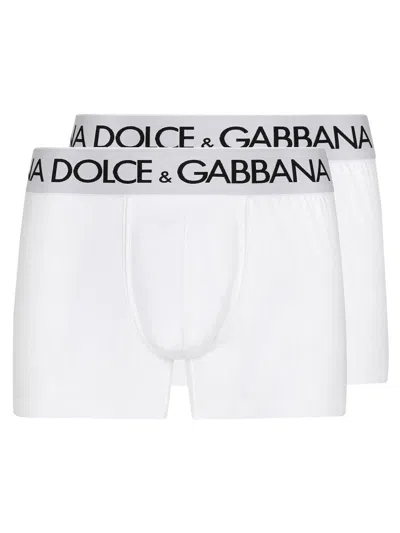 Dolce & Gabbana Set Of Three Cotton Boxers In White