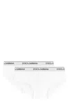 Dolce & Gabbana Set Of Two Cotton Briefs With Logoed Elastic Band