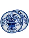 Dolce & Gabbana Set-of-two Dinner Plates In Blue