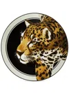 Dolce & Gabbana Set Of Two Leopard-print Dessert Plates In Black