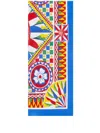 Dolce & Gabbana Set Of Two Linen Napkins In Multicolour