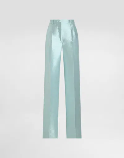 DOLCE & GABBANA SHANTUNG SILK TROUSERS