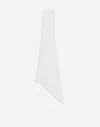 Dolce & Gabbana Shaped Silk Georgette Scarf In White
