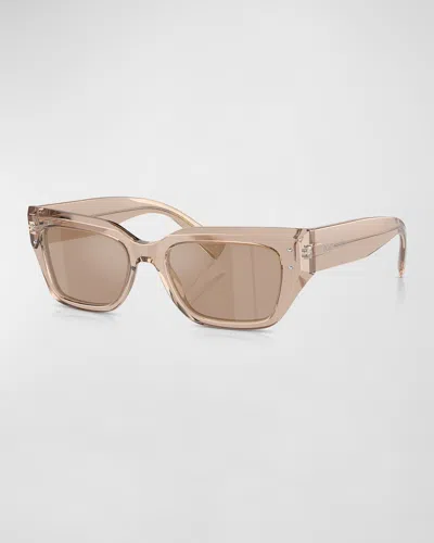 Dolce & Gabbana Sharp Acetate & Plastic Cat-eye Sunglasses In Pink