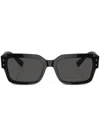 Dolce & Gabbana Sharped Rectangle-frame Sunglasses In Black