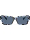 Dolce & Gabbana Sharped Rectangle-frame Sunglasses In Blue