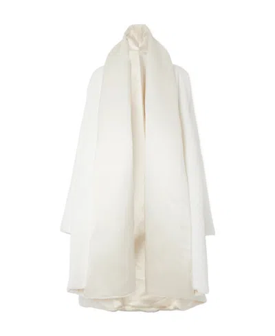 Dolce & Gabbana Shawl Lapel Cape Coat In White