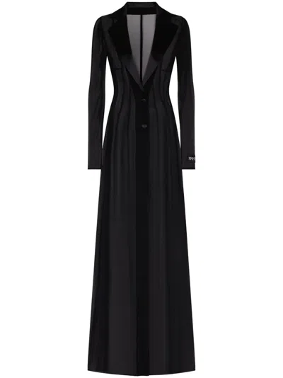 Dolce & Gabbana Black Silk Coat