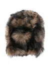 Dolce & Gabbana Women Shearling Hat In Brown