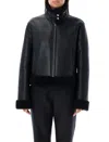 Dolce & Gabbana Lambskin Biker Jacket In Black
