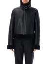 Dolce & Gabbana Lambskin Biker Jacket In Black