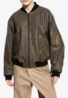 Dolce & Gabbana Shearling Leather Bomber Jacket