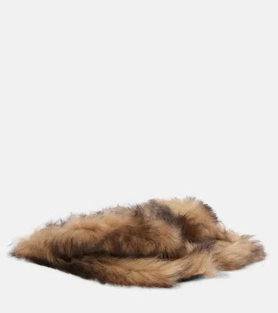 Dolce & Gabbana Brown Slip On Mules In Multi