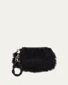 Dolce & Gabbana Shearling Wristlet Clutch Bag