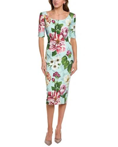 Dolce & Gabbana Sheath Dress In Blue