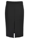 Dolce & Gabbana Wool Crepe Knee-length Pencil Skirt In Black