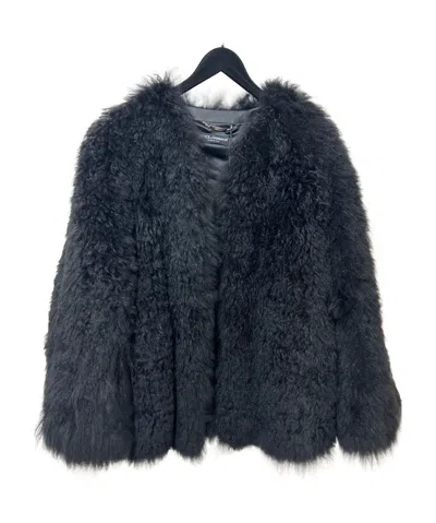 Dolce & Gabbana Sheep-shearling Coat In Black