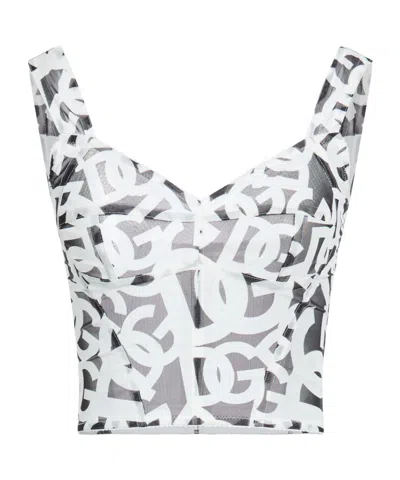 Dolce & Gabbana Sheer Bodysuit In White