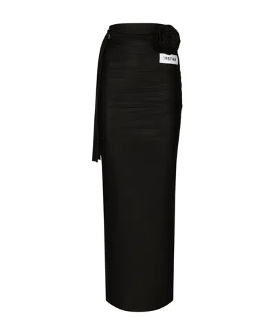 Dolce & Gabbana Sheer Floor-length Skirt In Black