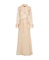 Dolce & Gabbana Tech Marquisette Belted Trench Coat In Nude