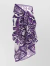 Dolce & Gabbana Sheer Floral Wrap Beach Sarong In Purple