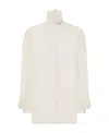 Dolce & Gabbana Floral Lace Turtle-neck Blouse In White
