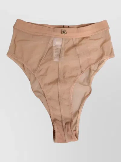 Dolce & Gabbana Sheer Mesh High Waist Briefs Underwear