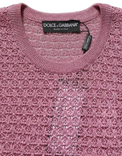 Dolce & Gabbana Sheer Mesh Tank Top In Pink