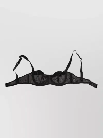 Dolce & Gabbana Sheer Mesh Underwire Bra Adjustable Straps