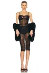 Dolce & Gabbana Sheer Midi Dress In Black