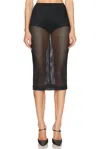 Dolce & Gabbana Sheer Midi Skirt In Black