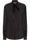 Dolce & Gabbana Sheer Shirt In Schwarz