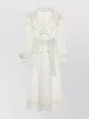 Dolce & Gabbana Sheer Trench Coat Organza Belted